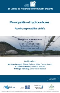 Affiche municipalits et hydrocarbures